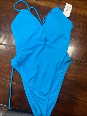 Shade & Shore Bright Blue One-Piece Swimsuit
